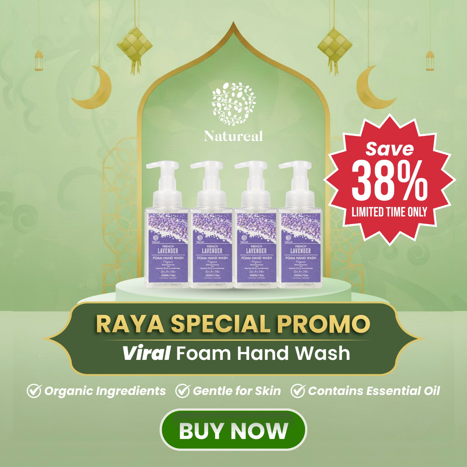 PROMO KOMBO 4 BOTOL Foam Hand Wash Lavender
