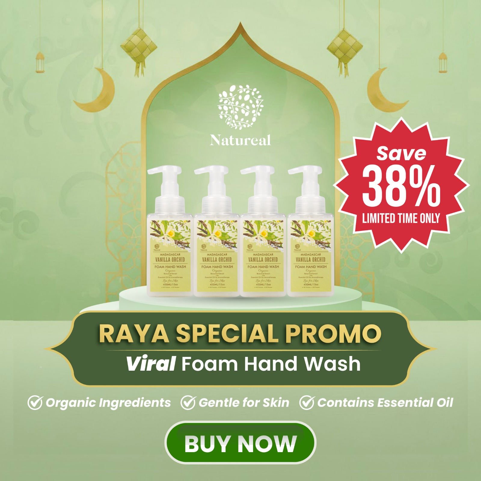 PROMO KOMBO 4 BOTOL Foam Hand Wash Vanila Orchid